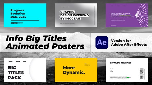 Videohive Info Big Titles вЂ“ Animated Posters Video Displays template preview