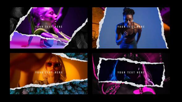 Videohive Torn Paper Transitions Video Template Elements template preview