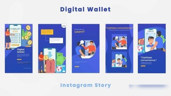 Videohive Digital Online Wallet Instagram Story