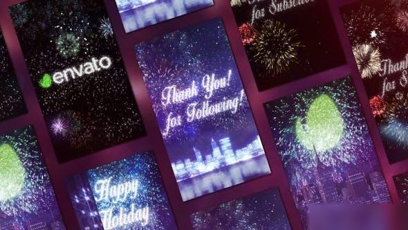 Videohive Fireworks/Celebration Holiday New Year Instagram Stories Openers template preview