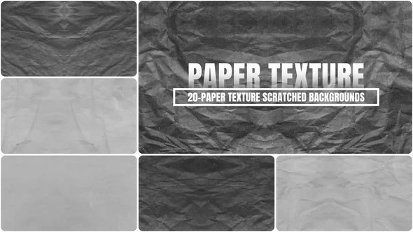 Videohive Paper Texture Scratched Backgrounds & Overlays вЂ“ Vintage Grunge Pack Elements template preview