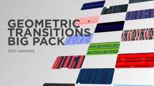 Videohive Geometric Transitions Big Pack Elements template preview