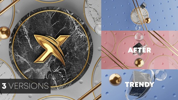 Videohive Trendy 3D Logo Reveal Logo Stings template preview