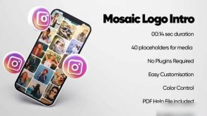Videohive Mosaic Logo Intro I Instagram Version Openers template preview