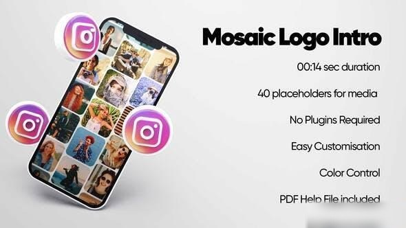 Videohive Mosaic Logo Intro I Instagram Version Openers template preview