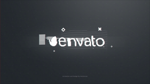 Modern Glitch Logo Video Displays template preview