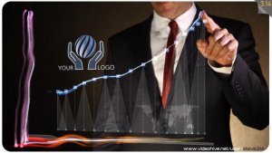Business Chart - Logo Intro Video Displays template preview