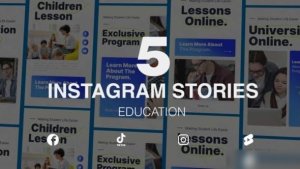 Videohive Online Education Stories Pack | School Stories Openers template preview