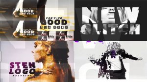 Glitch Art Style Promo Video Displays template preview