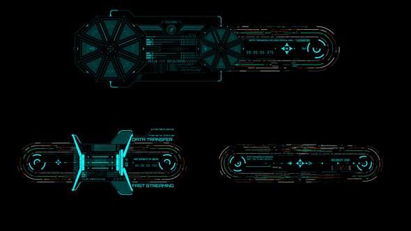 Videohive HUD Info Data Transfer 1 Elements template preview