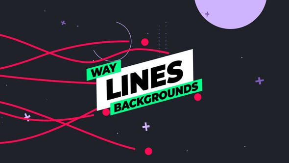 Videohive Wavy Lines Backgrounds Elements template preview