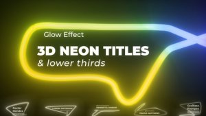 Videohive Neon Light Titles 6 Titles template preview