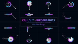 Videohive Infographic Call Out Gradient Infographics template preview