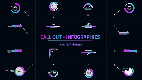 Videohive Infographic Call Out Gradient Infographics template preview