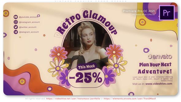 Vintage Fashion Promo Premiere Pro template preview