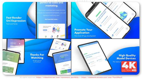 Videohive Blue Waves APP Promo A16 Product Promo template preview