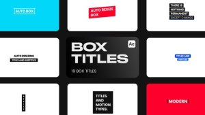 Videohive Box Titles for After Effects Titles template preview