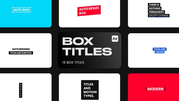 Videohive Box Titles for After Effects Titles template preview