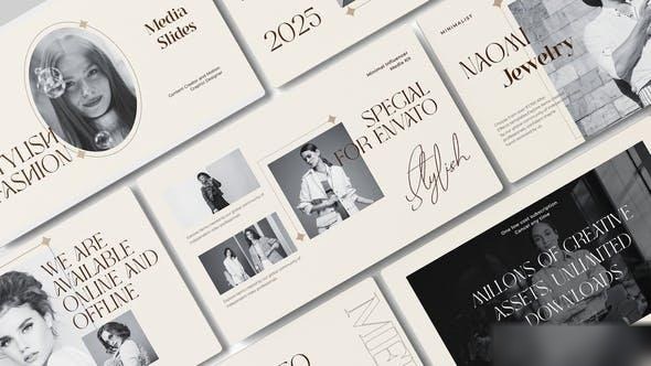 Videohive Minimalist Influencer Media Slides Openers template preview