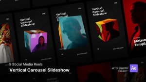 Videohive Reels - Vertical Carousel Slideshow Effect After Effects Project Files Product Promo template preview