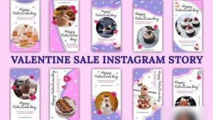 Videohive Bakery Valentine Day Sale Story Openers template preview