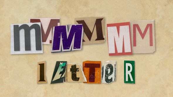 Videohive Ransom Letters - M Letters Elements template preview