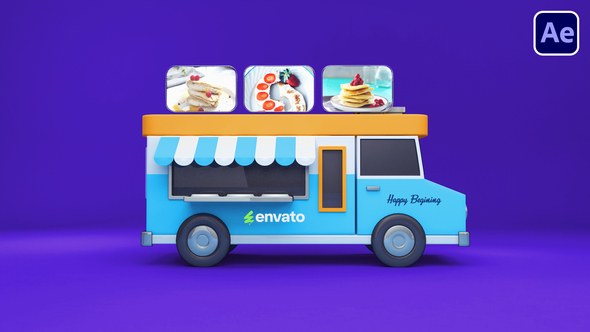 Videohive Food Truck Logo 56793684 Openers template preview