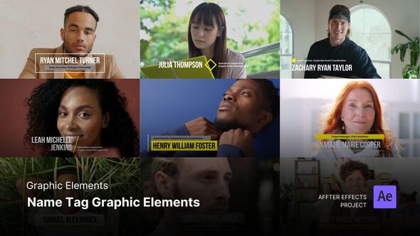 Videohive Graphic Elements - Name Tag After Effects Template Product Promo template preview