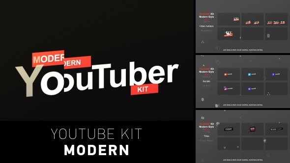 YouTuber Kit | Modern Video Displays template preview