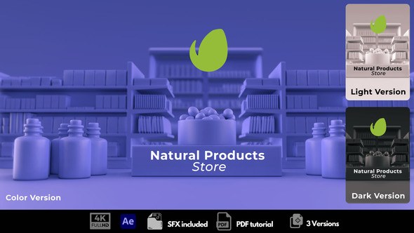 Videohive Natural Products Store Logo Stings template preview