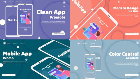 Videohive Flat App Promo 45909184 Product Promo template preview