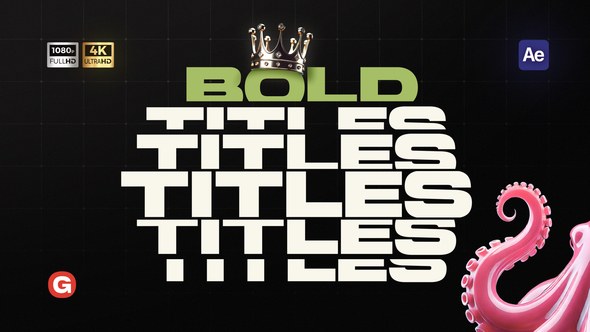 Videohive Titles Bold Text Titles template preview