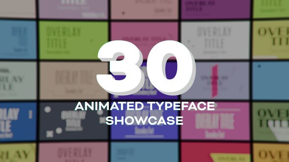Videohive Animated Typeface Showcase Titles template preview