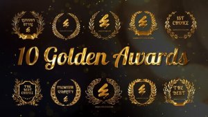 Videohive 10 Golden Awards Openers template preview