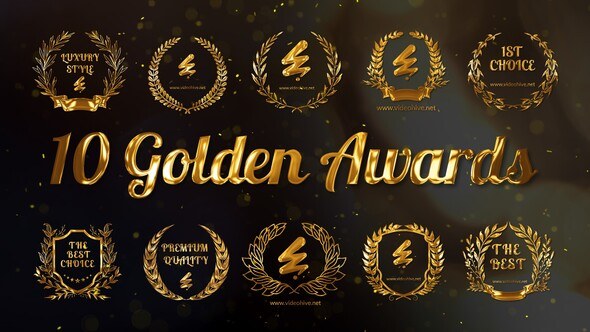 Videohive 10 Golden Awards Openers template preview