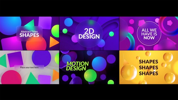 Videohive Abstract Titles | Shapes Titles template preview
