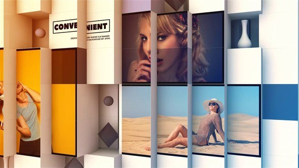 Videohive 3D Abstract Cube Display Video Displays template preview
