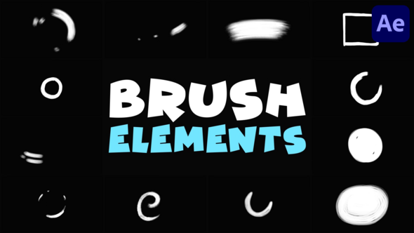 Videohive Brush Elements | After Effects 48065381 Elements template preview