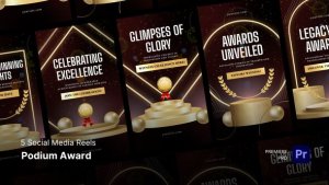 Social Media Reels Podium Award Premiere Pro Templates Premiere Pro template preview
