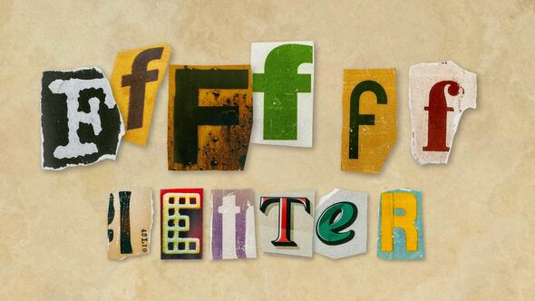 Videohive Ransom Letters - F Letters Elements template preview