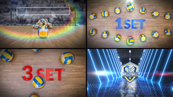Videohive Volleyball Bumper 4 (3-Bumpers) Logo Stings template preview