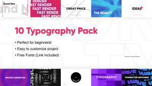 Videohive Beautiful Typography Pack | After Effects Titles template preview