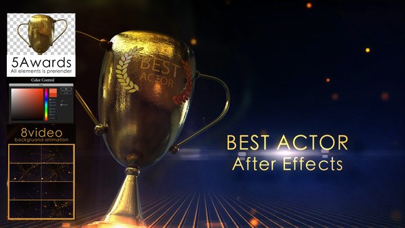 Videohive Golden Award Element Pack Elements template preview
