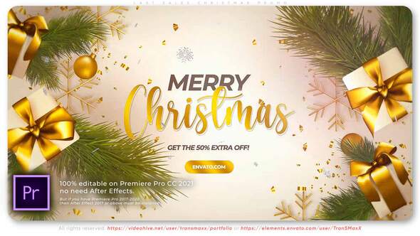 Last Sales Christmas Promo Video Displays template preview