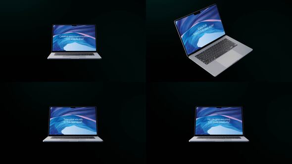 Videohive 4k laptop Mocup Alpha channel 02 Product Promo template preview