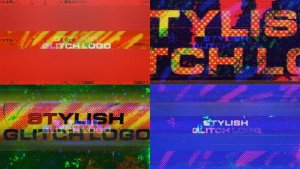 Videohive Stylish Glitch Logo 54256953 Logo Stings template preview