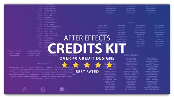 Credits Video Displays template preview