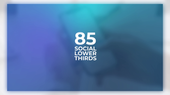 Social Media Lower Thirds Video Displays template preview