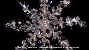 Videohive Crystal Snowflakes Intro Logo Stings template preview