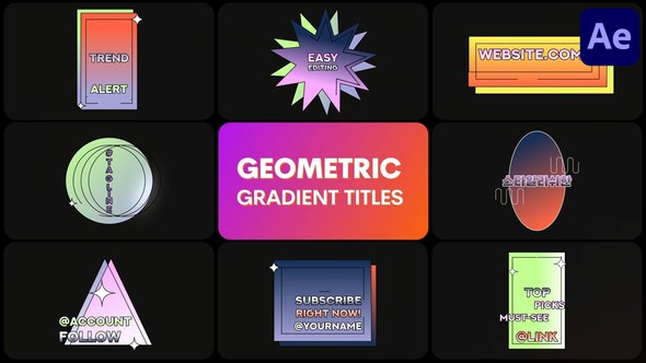 Videohive Geometric Gradient Titles for After Effects Titles template preview